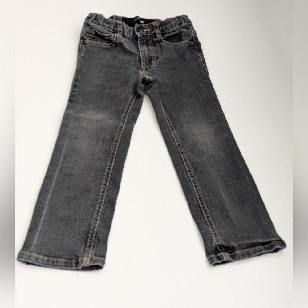 Joe's Jeans Unisex Kids (Size 4) Black Distressed Adjustable Waist Jeans/Denim